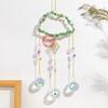 Colgante Atrapasoles de Grava de Cristal Natural Colgante Creativo DIY para Jardín Campana de Viento Cristal de Nube Estrella Luna