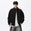 Chaqueta de aviador estilo americano con cuello mao para hombre, marca de moda, nueva colección de otoño, corte holgado casual, ropa de trabajo elegante, chaqueta de béisbol para motocicleta