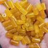 Topacio Tubo Recto Cuentas para Barril Jade Cuentas Sueltas Amarillo Grasa de Pollo Cuarzo Piedra de Jade Columna Recta Passepartout Accesorios para Joyería Cuentas Hechas a Mano