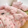 Classe A Nude Lavagem Do Sono Algodão Conjunto De Quatro Peças ins Fresh Puro Lençol De Cama Capa De Colcha Roupas De Cama Roupas De Cama Conjunto De Três Peças