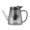 Tetera de boca larga prensada, juego de té para el hogar, separador de agua, filtro para té, tetera de vidrio, taza Piaoyi, tetera