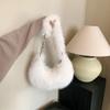 Bolso de Mujer Nuevo Diseño de Nicho Bolso de Felpa Versátil para Otoño e Invierno Cadena Cruzada Bolso de Mano de Felpa Bolso de Axila