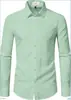 Camisas Sociais Masculinas, Não Amassam, Respiráveis, Camisas de Trabalho Profissionais, Roupas Masculinas com Corte Ajustado ao Corpo, Camisas Casuais Antirrugas, Camisas Masculinas de Manga Longa