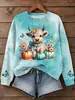 Ropa Exterior Nueva Transfronteriza para Mujer Otoño e Invierno Sudadera Estampada de Halloween Sudadera de Halloween Chaqueta Sudadera