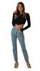 2021 Nuevo Amazon AliExpress Comercio Exterior Europeo y Americano Moda Femenina Top de Tirantes Manga Larga Dos Piezas Camiseta Básica
