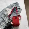 Bolsa Mini Celular Casual com Cordão e Bolso 2025 Nova Textura Leve Bolso com Múltiplas Abas Bolsa de Ombro para Calça para Mulheres
