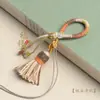 Kit de Accesorios para Llaveros DIY con Adornos Colgantes, Borlas, Colgantes, Borlas de Hilo de Algodón Tejido a Mano Estilo Étnico