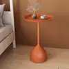 Mesa Lateral Sencilla para Uso Doméstico, Mesa Redonda Pequeña de Hierro Forjado, Mesa de Esquina para Sofá, Mesita de Noche Pequeña para Dormitorio, Mesa de Café para Balcón, Mesa de Té para Sala de Estar