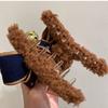 Presilha de Laço Sino de Natal Pelúcia Fofa Acessório de Cabeça Presilha de Cabelo Parte de Trás da Cabeça Outono e Inverno Meninas Presilha Grande de Tubarão