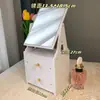 Espelho de Mesa para Beleza, Espelho de Mesa para Maquiagem, Penteadeira de Dormitório Estudantil, Armazenamento Anti-Embaçante, Porta-Cosméticos em Formato de Urso, Rotativo