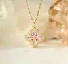 Collar Colgante de Zirconia Púrpura con Forma de Gota Chapado en Cobre Dorado, Diseño de Nicho de Lujo Ligero Estilo Francés, Cadena de Acero de Titanio, Cadena de Clavícula para Mujer