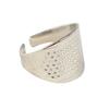 Dedal de plata para el hogar, productos hechos a mano, tamaño ajustable, plata, blanco, mediano y grande.