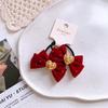 Un par de ropa ~ horquilla de metal con lazo de amor de alta calidad para otoño e invierno, horquilla de terciopelo vintage, pinza lateral para niños