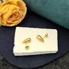 Moda Europeia e Americana Brincos Geométricos Simples de Coração High-End Leve Luxo Versátil Aço Inoxidável Não Desbota Brincos de Nicho