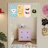 Cortinas de Puerta Lindas, Decoraciones para Ventanas, Cortinas Cortas, Cortinas de Bandera Triangular para Tienda, Media Cortina, Cortinas para Colgar en Puerta sin Taladro, Cortinas Bloqueadoras de Viento para Aire Acondicionado