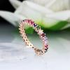 Anillo de mujer con gemas de colores, estilo moderno y personalidad, de alta calidad, muy vendido en 2023