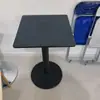 Mesa de Jantar Quadrada Branca Simples Moderna para Casa Apartamento Pequeno Loja de Chá com Leite Cafeteria Recepção de Negociação Varanda Mesa Redonda