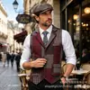 Colete de terno masculino retrô com lapela irregular em retalhos, colete masculino de tweed xadrez moderno tamanho europeu