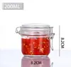Pote de Vidro Selado Pote de Armazenamento com Fecho Pote para Vinho Picles Pote para Armazenamento de Chá Alimentos Garrafa de Geleia Garrafa de Mel