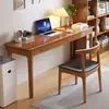 Escritorio de computadora extremadamente estrecho de madera maciza 40/45 cm de ancho escritorio moderno simple apartamento pequeño dormitorio mesa larga para libros