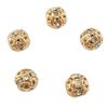 Transfronterizo Nuevos Productos Caliente Hueco Incrustado de Pedrería Flor Bola 8/10mm Perla Flor Bola Accesorios con Perlas DIY
