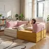 Sofá modular para apartamentos pequeños, sofá cama para sala de estar y dormitorio, combinación libre para siesta, sofá cama tatami plegable de doble propósito