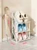 Sapateira para entrada de casa, armário de sapatos simples de várias camadas, prateleira de armazenamento interna para dormitório, sapateira pequena estreita em camadas que economiza espaço