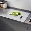 Tábua de corte de aço inoxidável, tábua de picar de cozinha, tábua de amassar espessa, antibacteriana e resistente a mofo, tábua de rolar doméstica