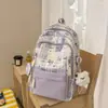 Mochila Nueva Estilo Japonés Estilo Ins de Alto Valor Estético Fresca Dulce Linda Dibujos Animados para Estudiantes de Secundaria y Preparatoria Mochila Ligera