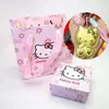 Kt Cat Pingente de Ouro Puro 999 Hello Kitty Charme para Bolsa de Celular Chaveiro Dourado Presente