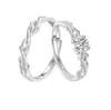 Rueda de la Fortuna Spot Venta al por mayor Anillos de Plata de Ley para Pareja Rama Lianli Diseño Simple y Moderno Regalo para Pareja Sensación de Alta Gama