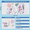 Decoraciones navideñas rosadas de Papá Noel gato globo de aire caliente guirnalda pegatina electrostática para puerta de cristal ventana de armario ambiente