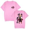 Nova Camiseta de Verão Masculina e Feminina Casual Estampada da Moda com Gola Redonda e Manga Curta do Anime Lâmina de Extermínio de Fantasmas