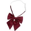 Pajarita de plumas de color sólido Jk para estudiante, camisa color vino tinto cian, estilo japonés, cuello pequeño que combina con todo, cuello básico con flores, moda floral