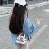 Bolsa de Concha Estampada de Leopardo Transfronteiriça Mini Estilo Coreano Bolsa de Mão de Gato 2026 Nova Nicho Ombro Único Transversal Bolsa Infantil Tendência