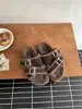 Pantuflas de Lana y Piel Genuina Estilo Coreano para Mujer, Suela Gruesa, Para Uso en Exteriores 2026 Invierno Retro Nicho Perezoso Birken Pantuflas de Algodón