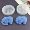 Gel de Modelado Animal Elefante Goteo Yeso Vela Plegable Pastel Molde de Silicona Pellizco Chocolate Hecho a Mano Decoración DIY