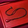 Colgante de Gota de Agua de Cinabrio Crudo con Alto Contenido de Arena Púrpura Dorada, Arena Roja Imperial, Collar de Año de Nacimiento, Venta Directa de Fábrica y Dropshipping