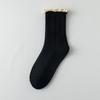 Calcetines tobilleros de encaje vintage para mujer, de longitud media, de algodón, modernos, para primavera y otoño, estilo japonés JK, bonitos calcetines largos de otoño e invierno para niñas.