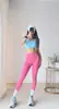 Calça de Yoga para Primavera e Outono Secagem Rápida Cintura Alta Sem Costura Leggings de Yoga Malha para Treino Esportivo Calça Cropped