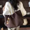 Bolsa Feminina Grande Capacidade Vintage 2026 Outono Nova Casual de Ombro e Mão Versátil para o Dia a Dia Moda Bolsa Tote Feminina