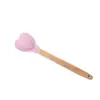 Espátula de silicone para creme resistente a altas temperaturas, espátula para bolo, utensílios domésticos para confeitaria, raspador de geleia em formato de coração para o Dia dos Namorados