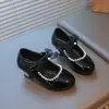 Zapatos Pequeños de Cuero con Suela Suave para Niñas 2026 Primavera Nuevo Estilo Zapatos de Princesa Bordados con Lazo para Niña Zapatos Individuales para Bebé Niña