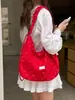 Bolso Cruzado de Hombro de Estilo Coreano Perezoso Chic de Nicho con un Ambiente Relajado, Bolso de Lona de Lunares de Gran Capacidad, Versátil Bolso Tote para el Trabajo