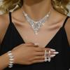 Moda europeia e americana personalidade exagerada maré pescoço corrente primavera novo diamante borla colar net vermelho design sentido colar terno