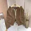 Pantalones holgados de cinco puntos de marca de moda de verano para hombre, recién llegados, elegantes, con cordón en la cintura, de longitud media, modernos, combinables, cómodos, para trabajar.