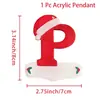 Navidad 2024 26 Letras Colgante de Feliz Navidad Decoración Plana de Árbol de Navidad de Acrílico Linternas