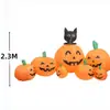 Halloween 2.3m Gato Inflable Acostado sobre Calabaza Decoración de Fiesta y Festival para Jardín Modelo Inflable