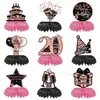 Novas Decorações de Colmeia Dourado Rosa da Amazon para Festa de Aniversário de Menina para Mesa de Aniversário de Um Ano e Adereços para Fotos