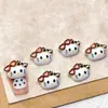 Celebridad de Internet Estampado de Leopardo Dibujo Animado de KT Cat Joyería Linda Resina Lazo Tridimensional Accesorios para Uñas DIY Pequeños Accesorios de Joyería
